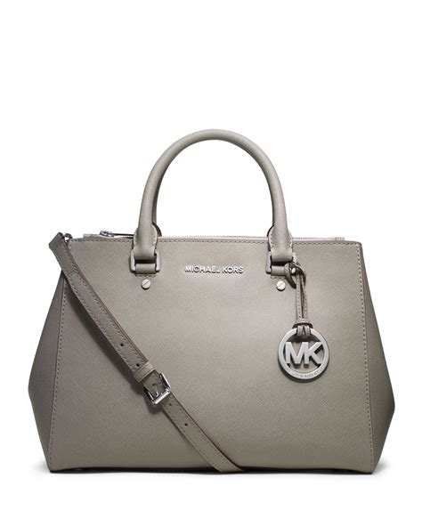 michael kors sutton satchel pearl grey